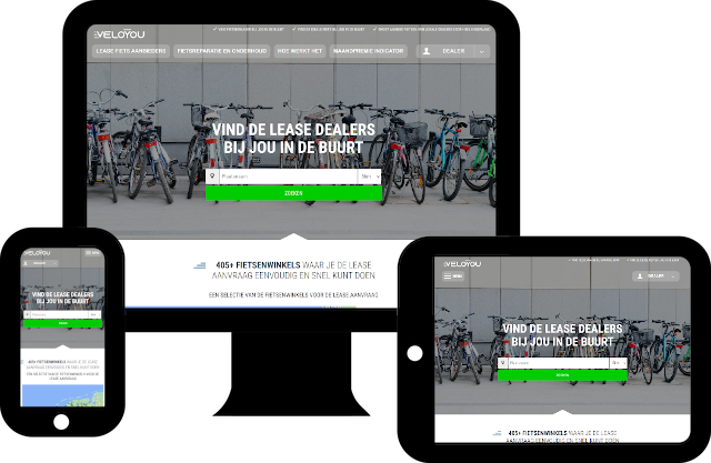 VeloYou lease portal on laptop, desktop and mobile