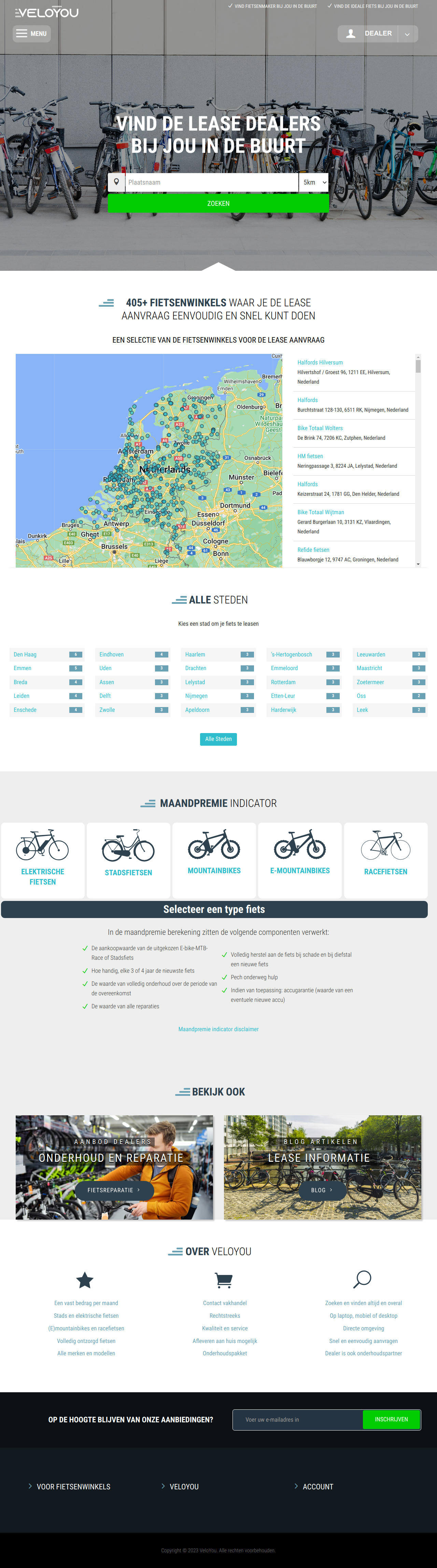 VeloYou Google Maps dealer search